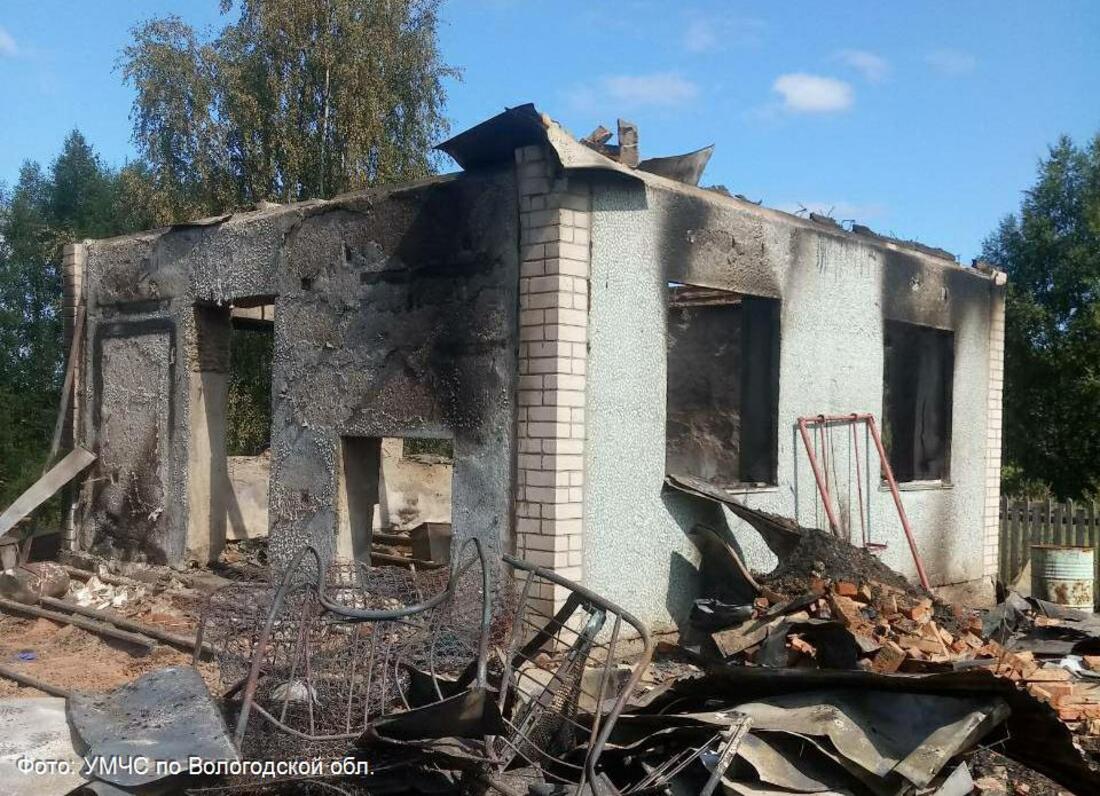 Шесть человек погибли при пожаре в Усть-Кубинском районе