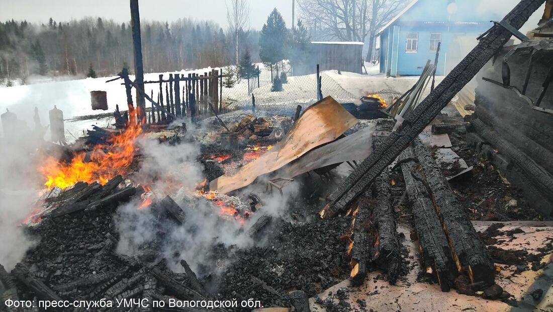 Житель Вологодского района остался без крова из-за обогревателя в курятнике