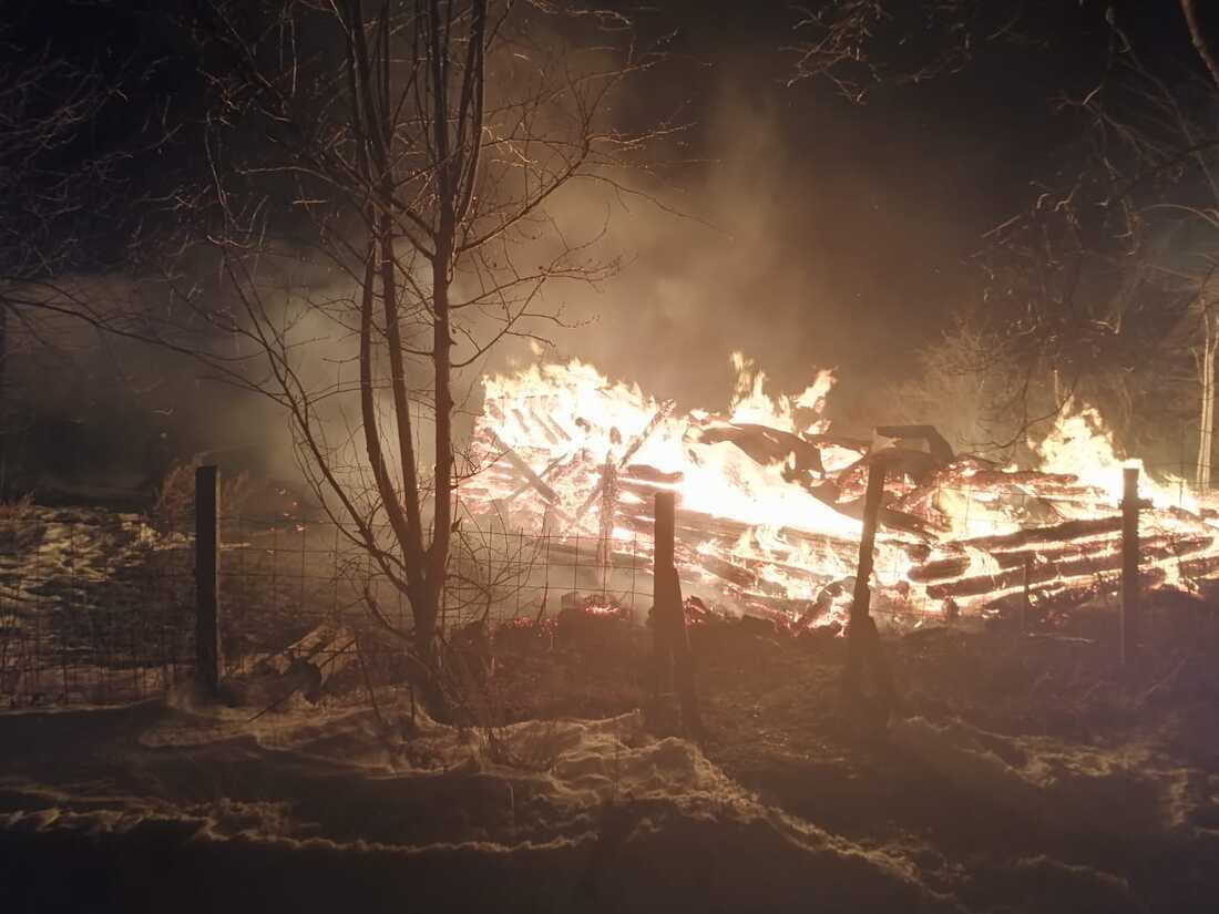 Крупный пожар произошёл в Череповецком районе