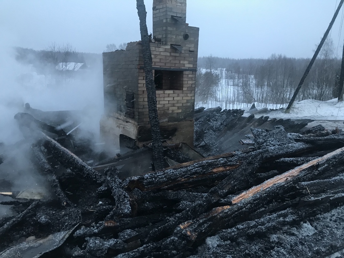 Пенсионер пострадал при пожаре в Череповецком районе