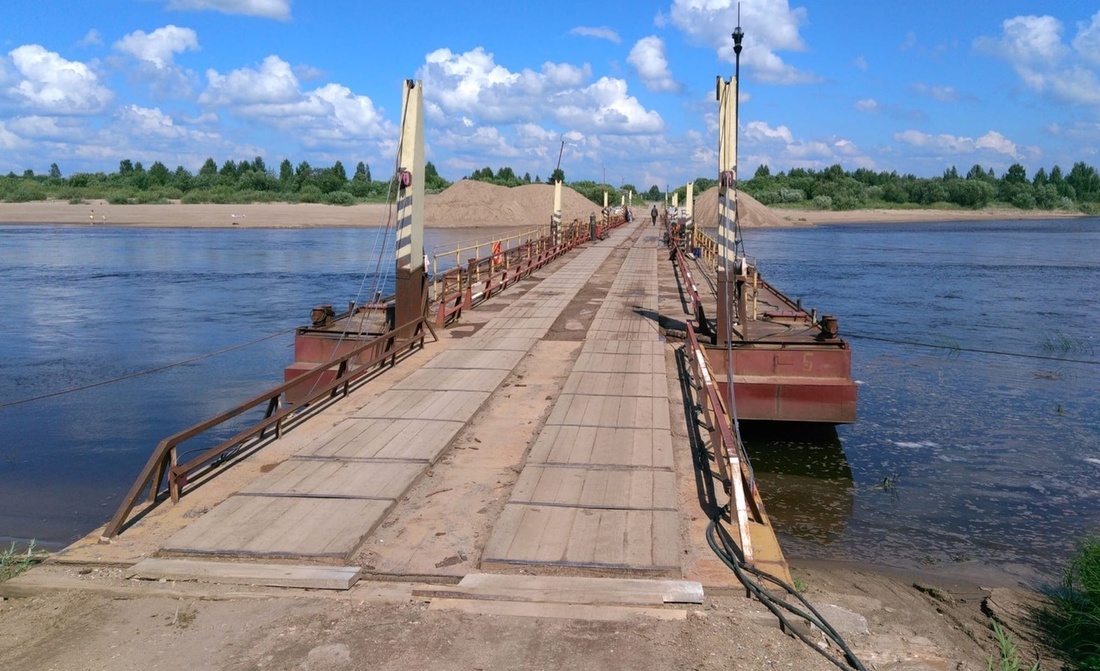 Движение по понтонной переправе через реку Юг временно ограничат в Великоустюгском районе