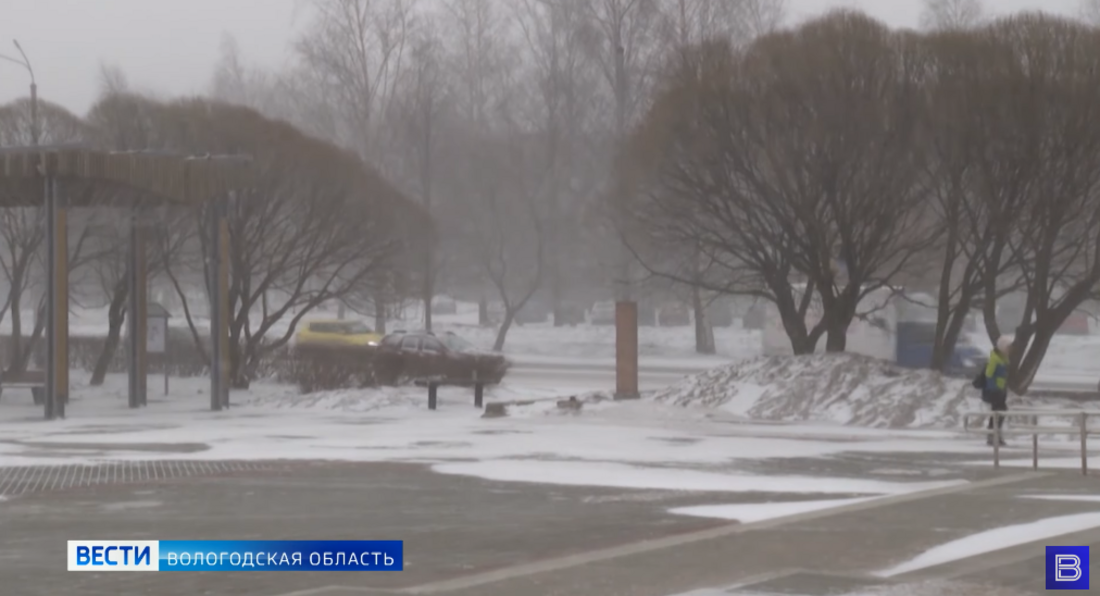 Вологжан предупредили о мокром снеге и сильном ветре